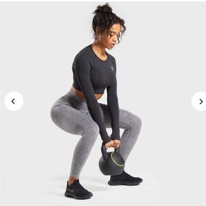 gymshark gray seamless high rise leggings medium